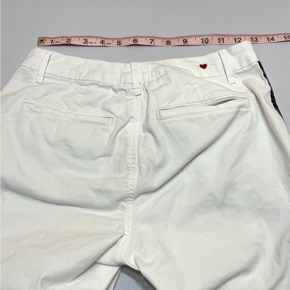 SUNDRY Women's Stripe Rollup Trouser Pants Asymmetrical Color Side Stripes - Picture 14 of 15